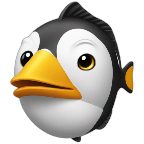 Poisson sur pingouin emoji