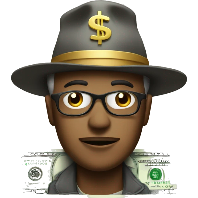 Money wearing hat emoji