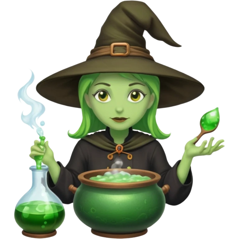 green witch cooking potion emoji