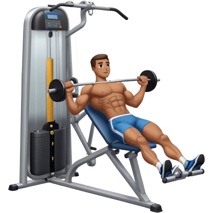 guy leg-extension machine gym emoji