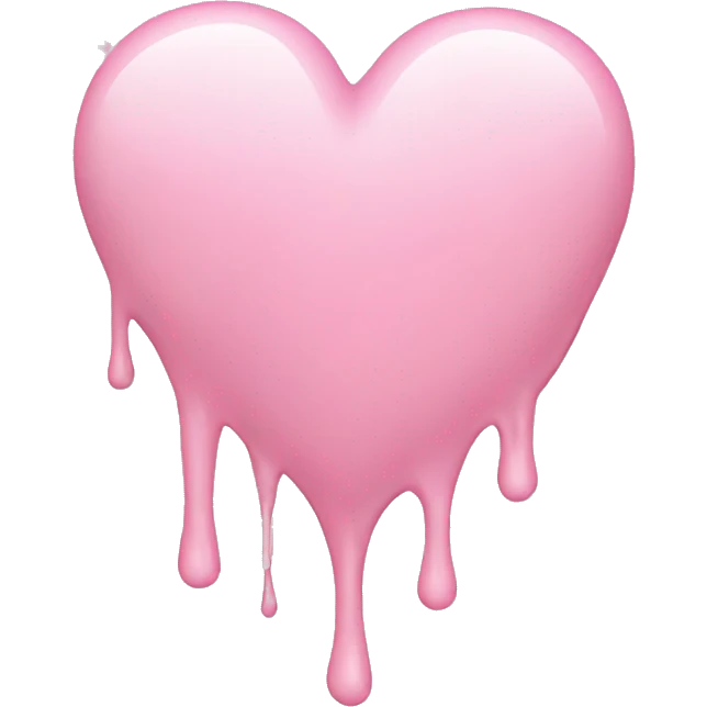 pastel pink dripping heart emoji