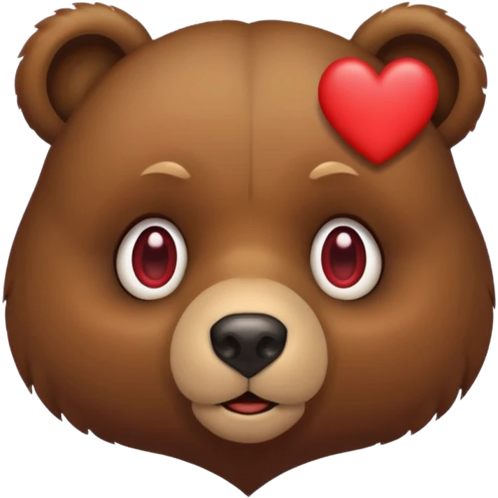 bear face with a small heart next to it emoji