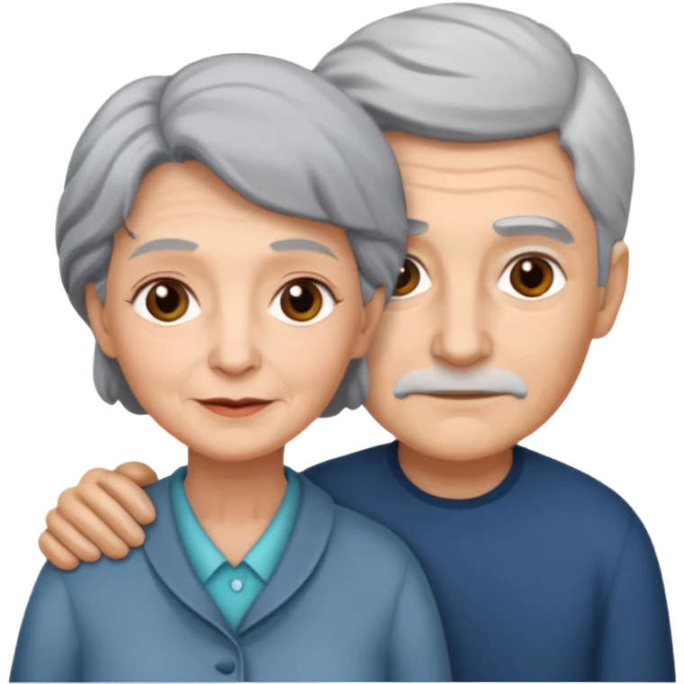 lo mismo que estas haciendo solo coloca alado de la abuela un hombre joven  emoji