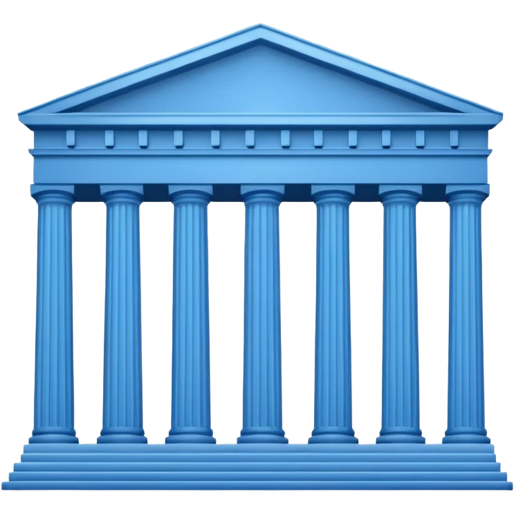 haz un emoji de un edificio griego en 3D, caricatura emoji