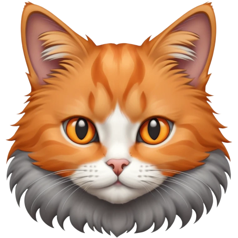 orange and grey cat emoji