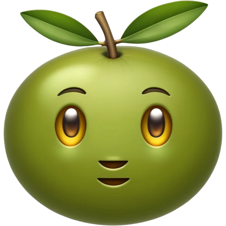 fun looking cartoon olive emoji