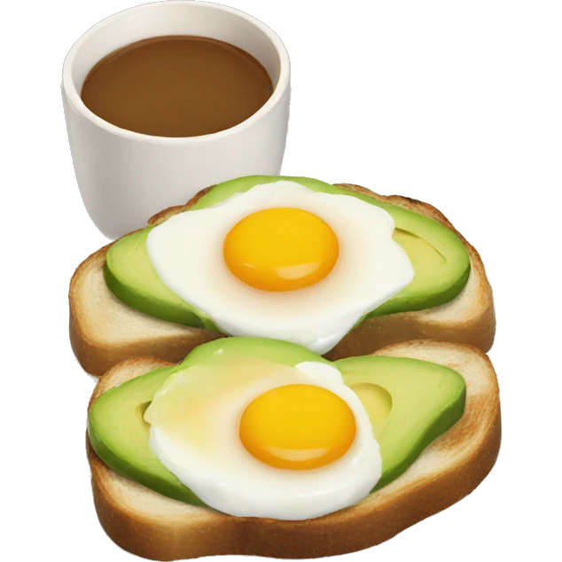 breakfast avocado toast egg emoji