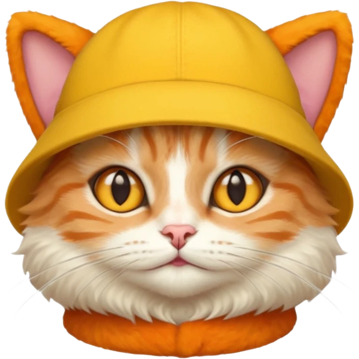 cat with yellow hats emoji