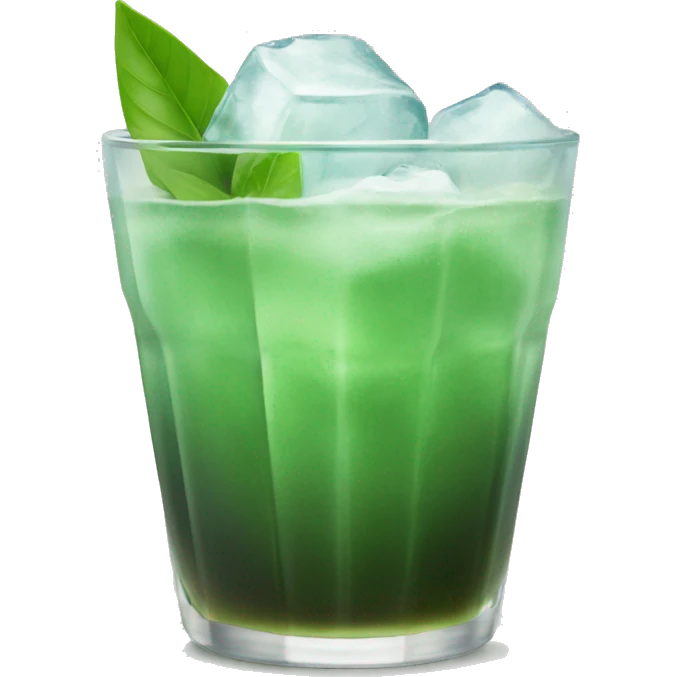 A glass of ice matcha emoji