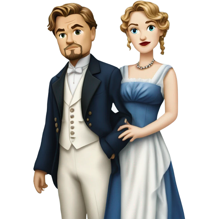 Kate winslet and Leonardo dicaprio titanic emoji
