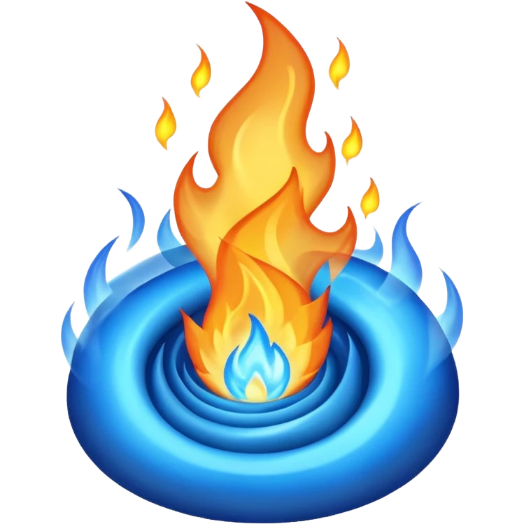 Blue fire copy and paste emoji