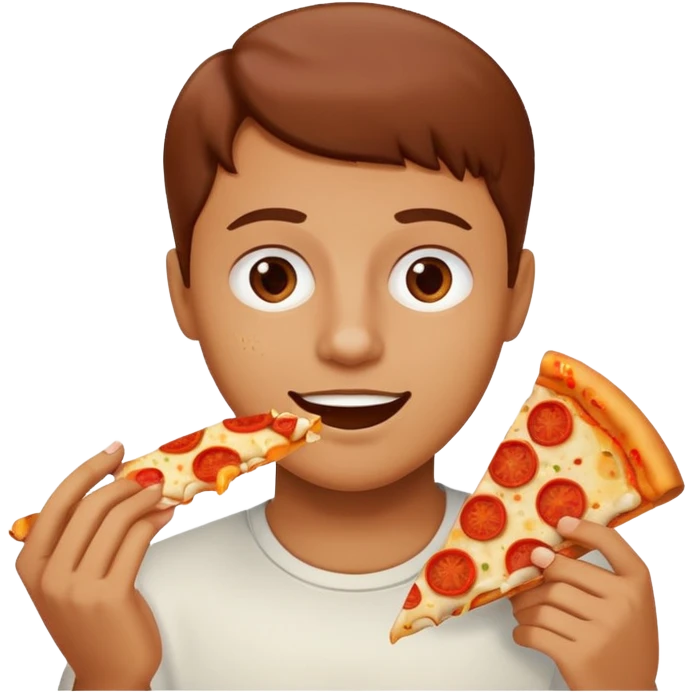 humano comiendo pizza emoji