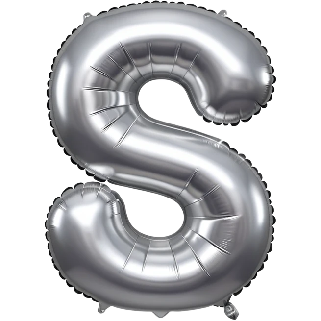foil balloon shaped like number six emoji