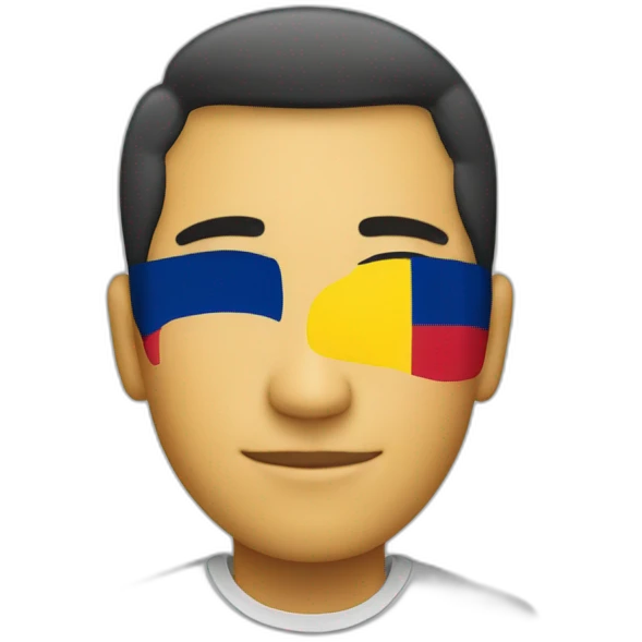 A man in a party with a Colombian flag emoji