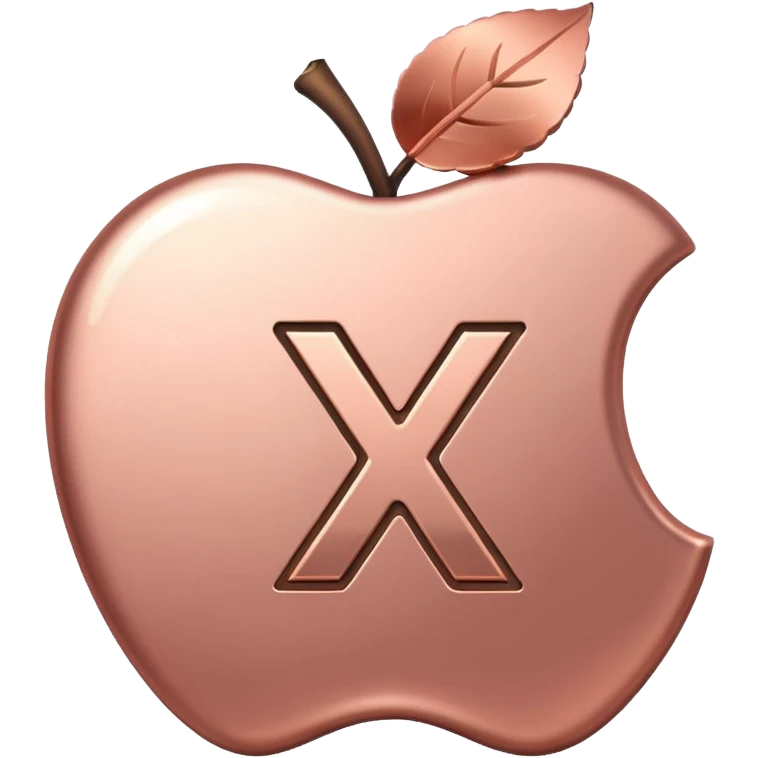 yuan sign symbol in rose gold color, apple emoji style, no text emoji