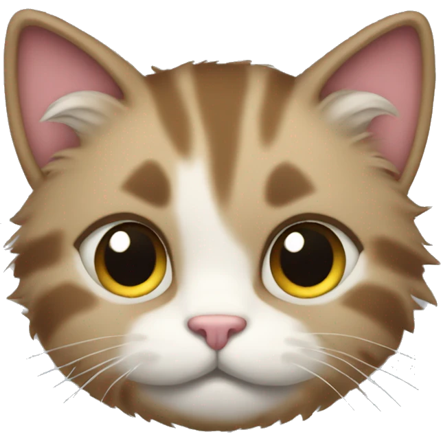 cat with small ears and very fluffy  emoji