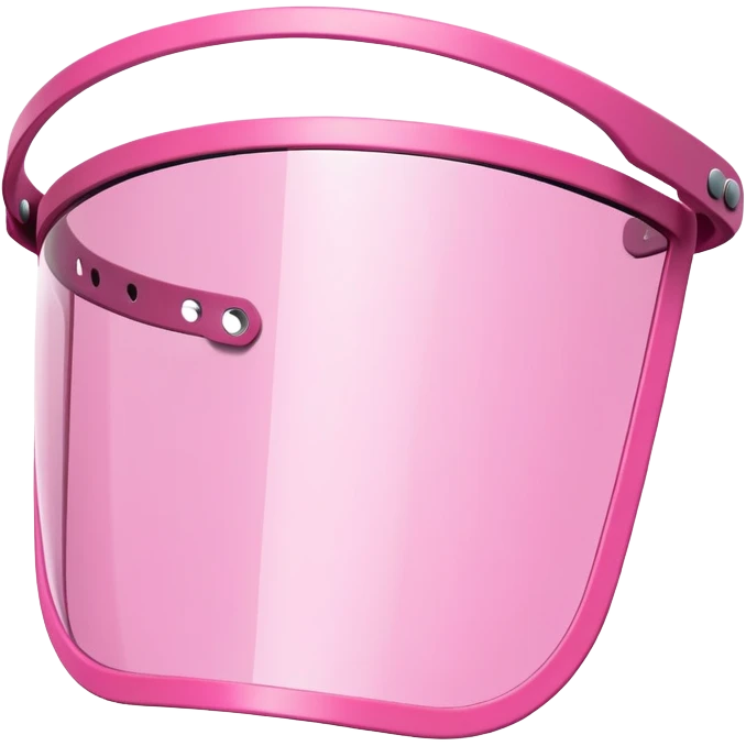heavy duty pink shield visor, massive thickness, exaggerated Y2K style, substantial design emoji