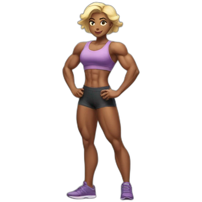 Strong muscle girl emoji