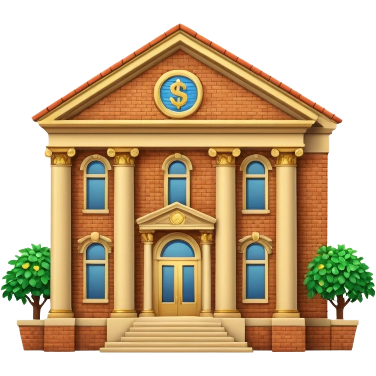 a bankhouse with money emoji
