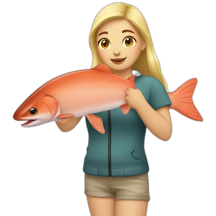 salmon girl emoji