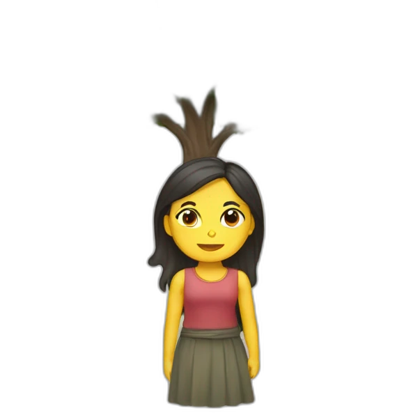 Mujer entre árboles emoji