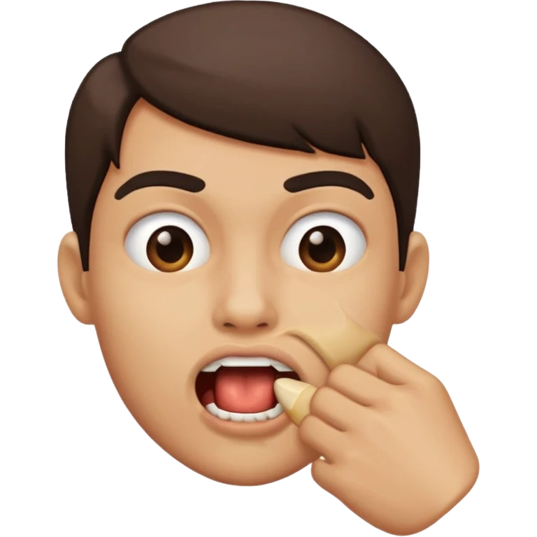 person biting something  emoji