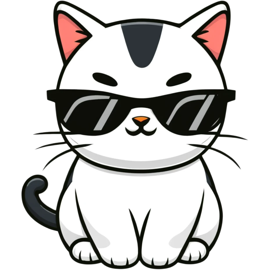 Cat with sunglasses emoji