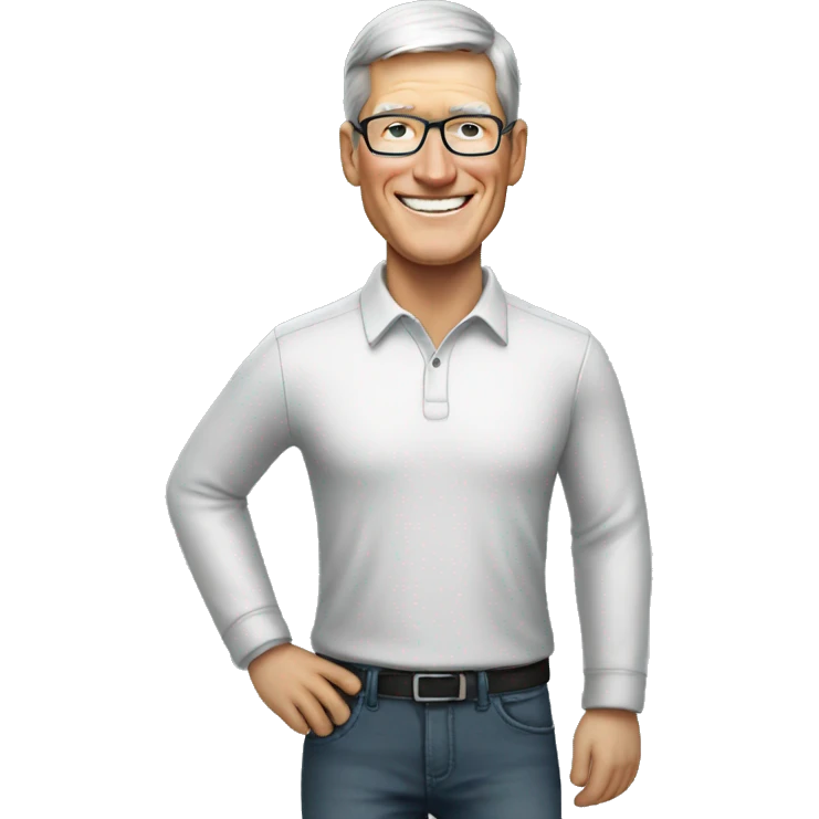 Tim Cook happy emoji