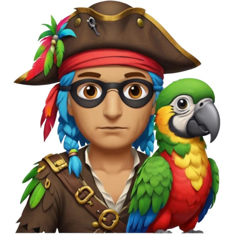pirate and parrot emoji