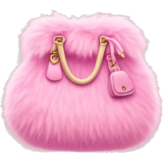 Pink fluffy purse emoji