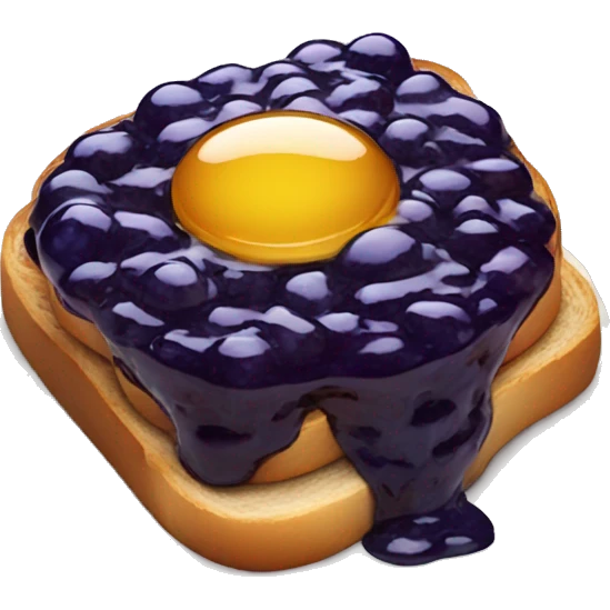 blueberry jam on toast emoji