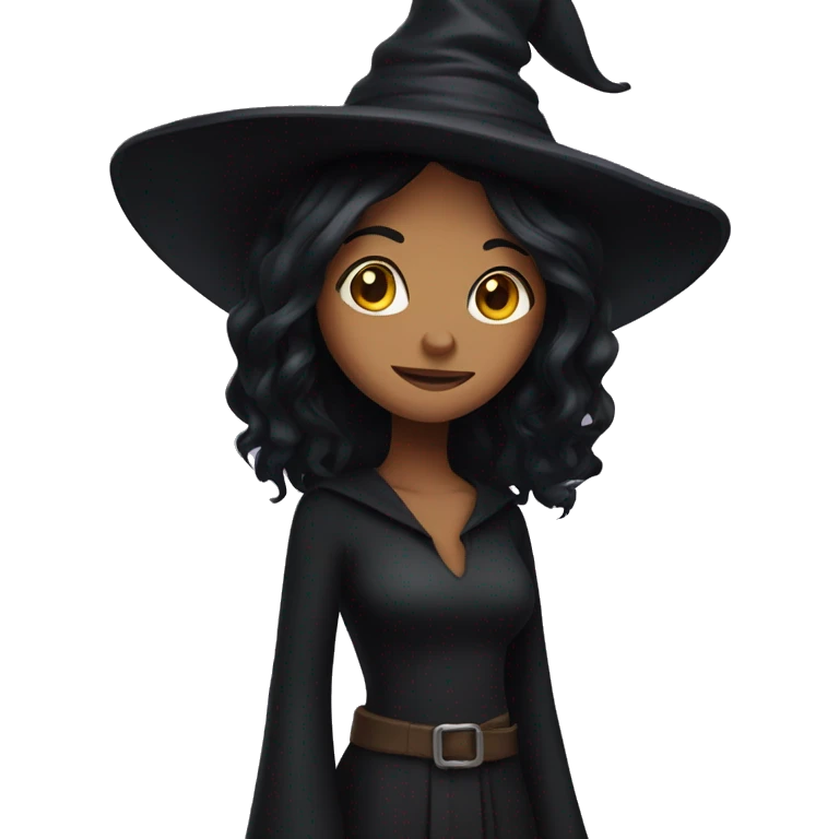 Witch with black hair  emoji