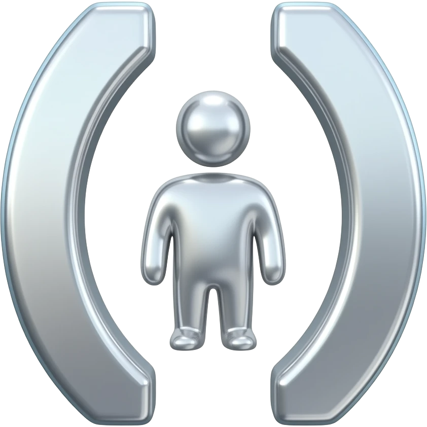 Single chrome 3D character "]" centered on transparent background, sleek polished mirror metal, sharp elegant edges, subtle chromatic aberration on edges, RGB color fringing, no background, isolated object, sticker style, square format 1:1, brutalist Y2K chrome aesthetic emoji