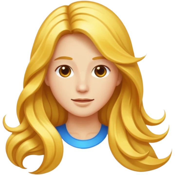 long radiant hair emoji