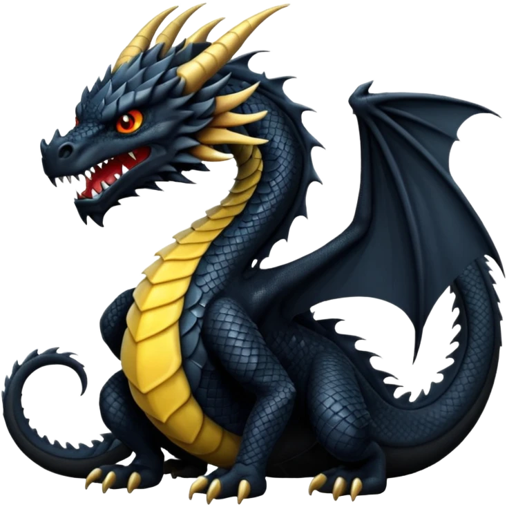 A black dragon emoji