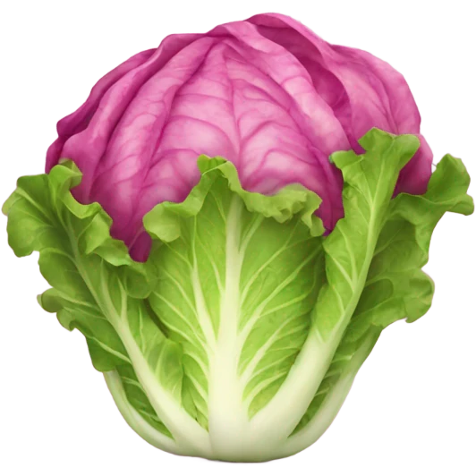 pink lettuce smiling emoji