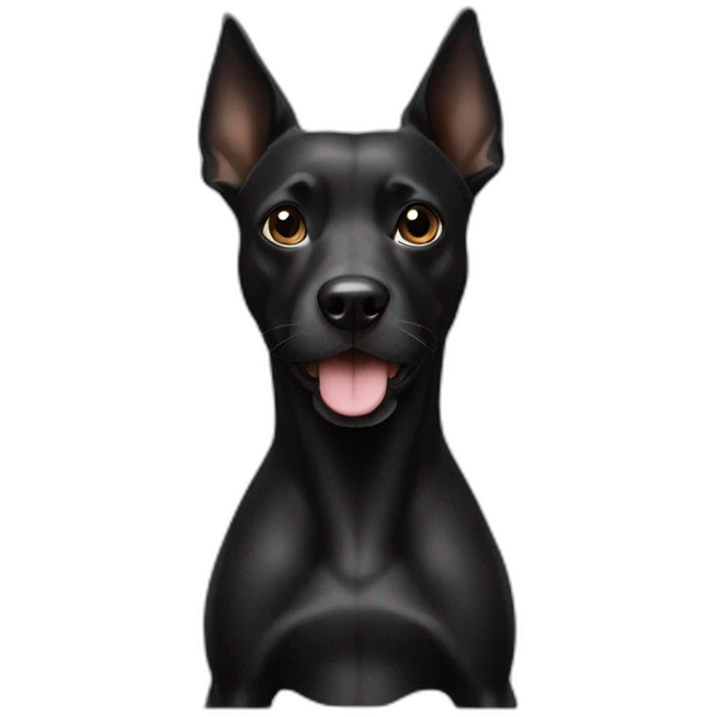 black slim dog emoji