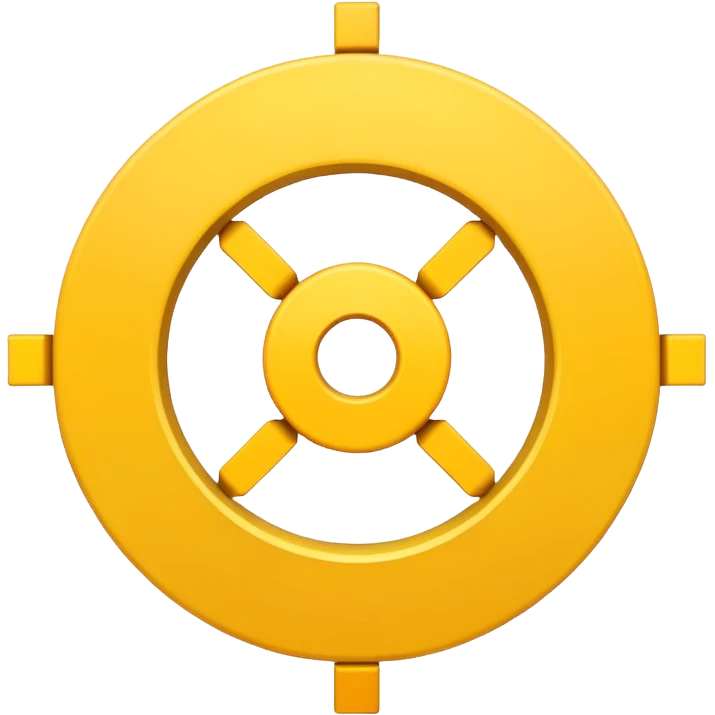 ultra-minimal chakana symbol made of only basic geometric shapes, apple emoji style emoji