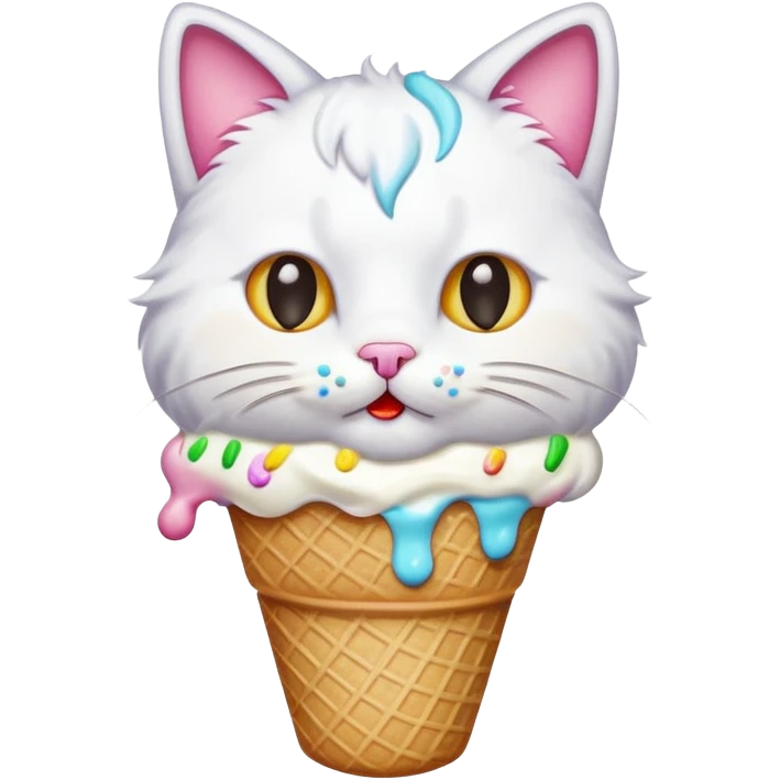 Cat with icecream emoji