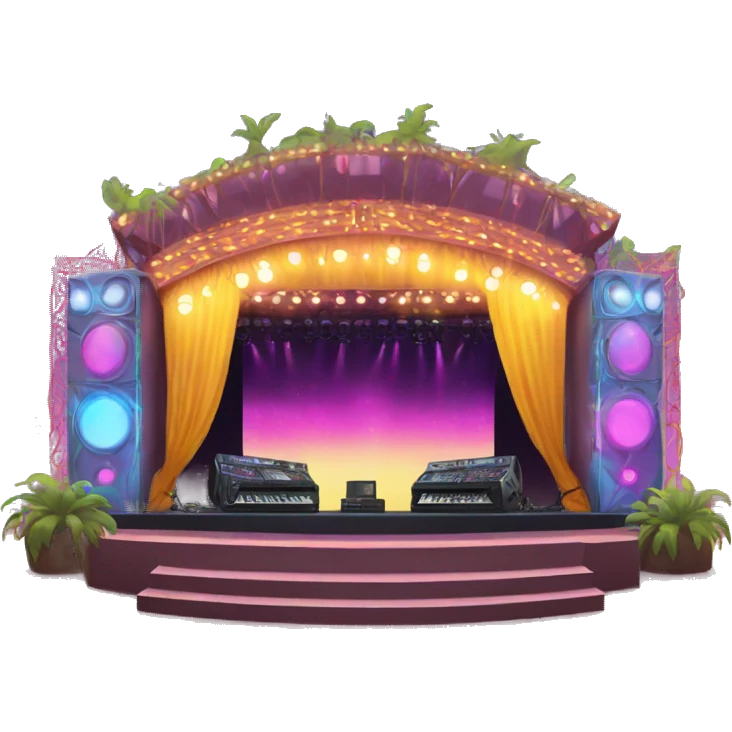 electronich music festival stage emoji
