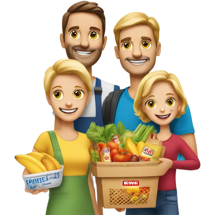 Rewe Familie Schmitz Werbetafel  emoji