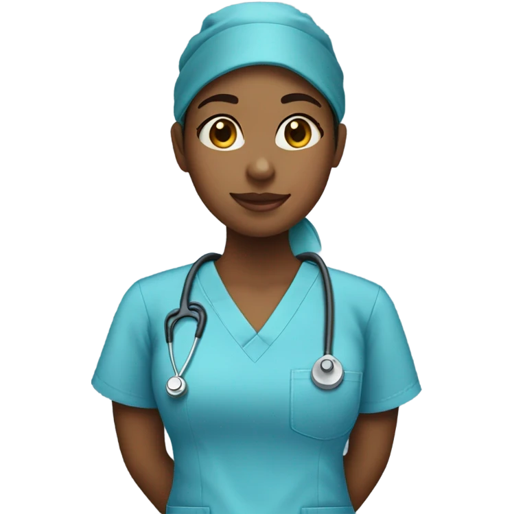 Girl in scrubs emoji