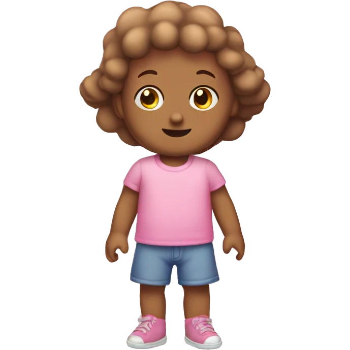Sonajero de bebé rosa emoji