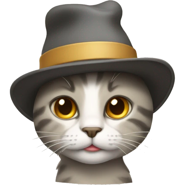 Cat wearing a hat emoji
