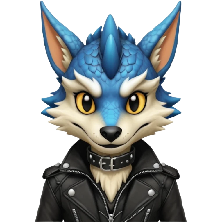 Cool gothic cute badass Scaley Vernid-Dutch-Angel-Dragon-Sergal-Trico-Fursuit-furry-fursona emoji