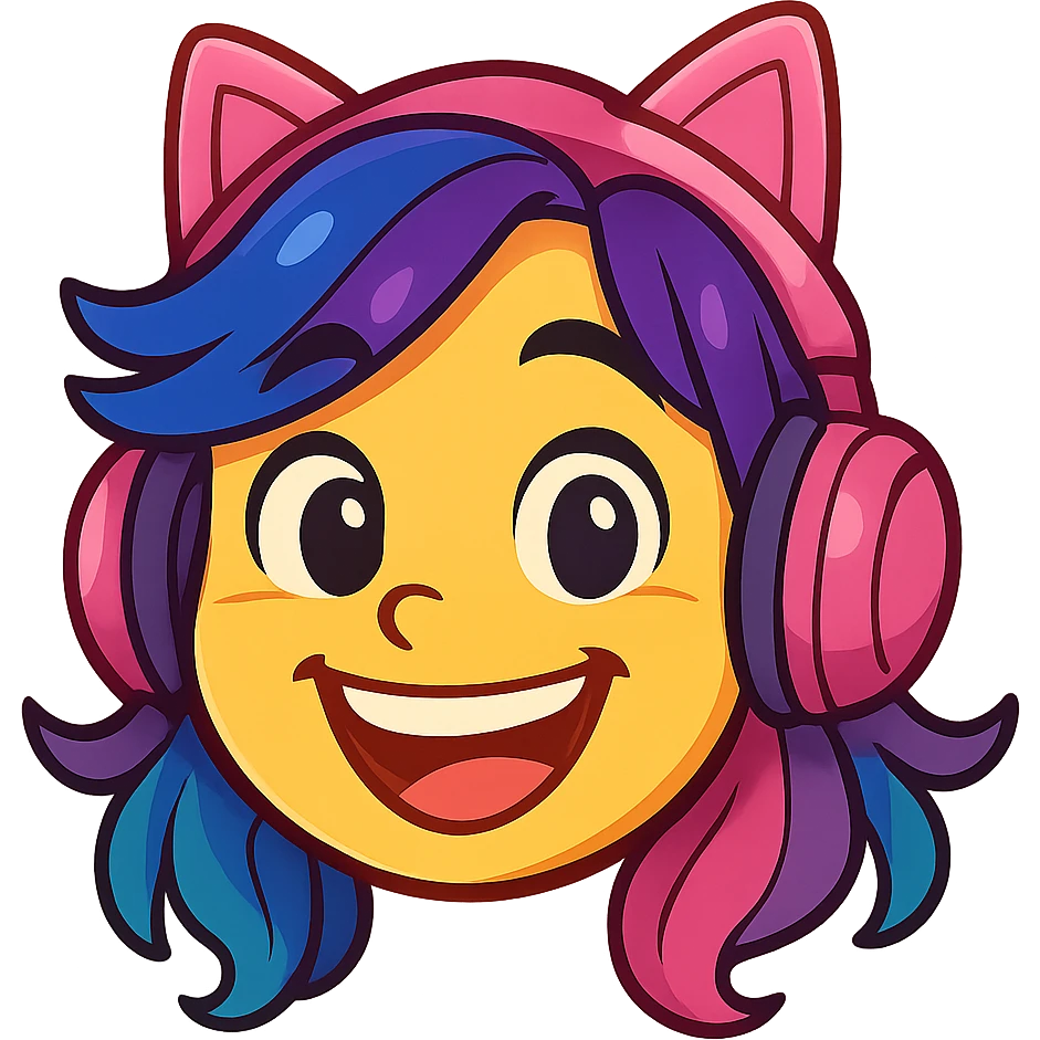 cute femboy with a smile, emoji style emoji