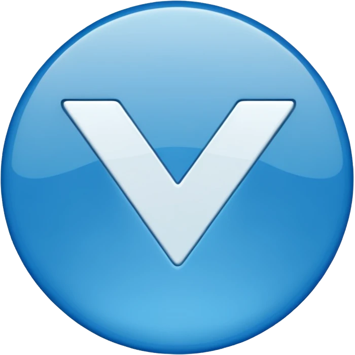 Yuvarlak mavi tik emoji