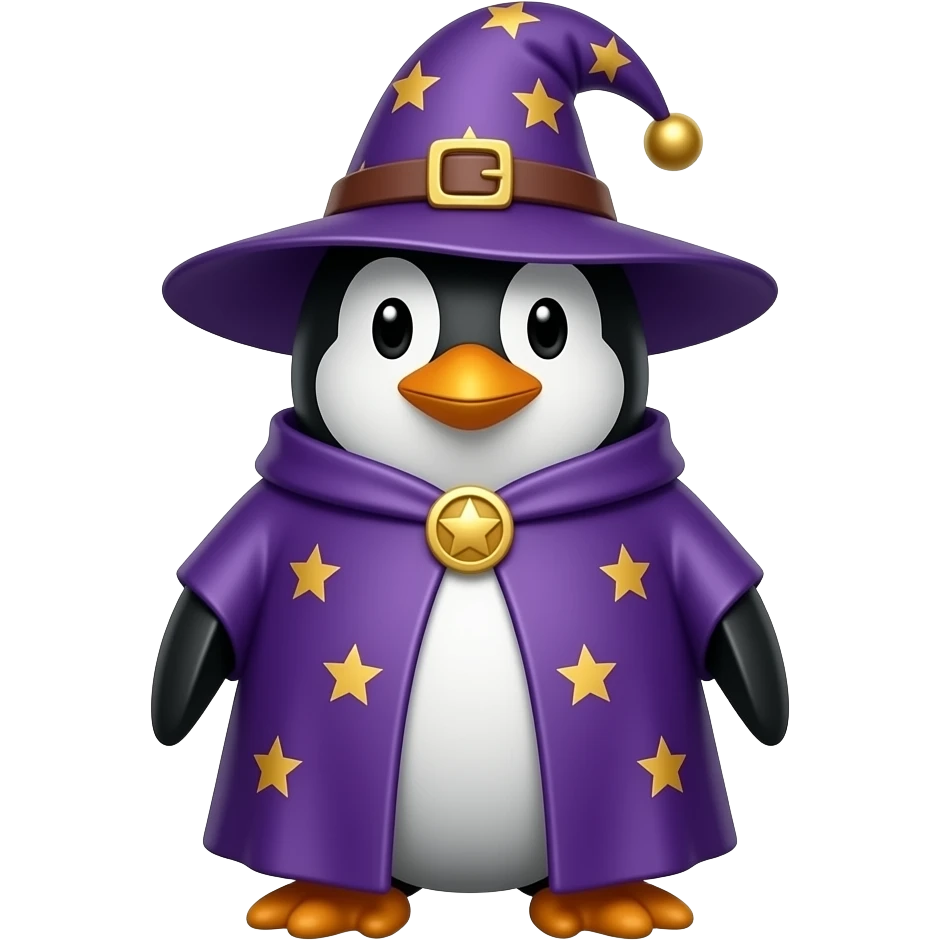 Penguin Wizard emoji