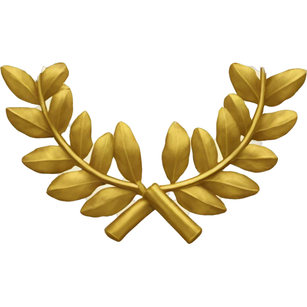 golden laurel wreath with dollar symbols emoji