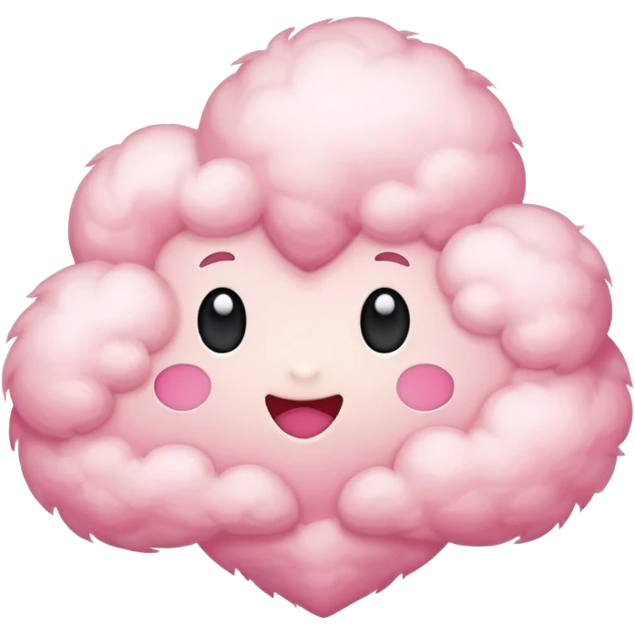 pink cloud with hearts emoji